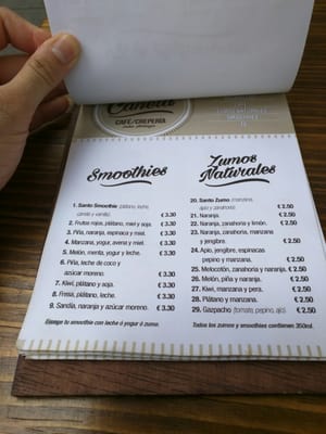 Menu photo 1 Santa Canela Málaga, MA Menu photo 1 Santa Canela Málaga, MA