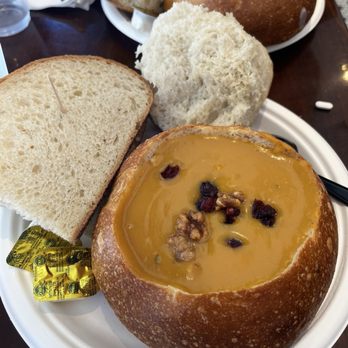 Boudin - 1/2 Chicken Salad Sandwich and bowl of soup combo butternut squash - Cafes Near Me - San Francisco, California Boudin - 1/2 Chicken Salad Sandwich and bowl of soup combo butternut squash - Cafes Near Me - San Francisco, California