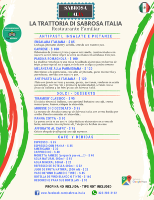 Menu photo 2 Sabrosa Italia Nuevo Vallarta, NAY Menu photo 2 Sabrosa Italia Nuevo Vallarta, NAY