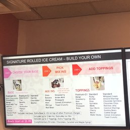 Ice Cream Menu Ice Cream Menu