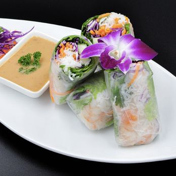 Thai St Cafe - Centennial - Fresh Spring Rolls: wrapped with mixed vegetables served with peanut sauce. - Thai Near Me - Las Vegas, Nevada Thai St Cafe - Centennial - Fresh Spring Rolls: wrapped with mixed vegetables served with peanut sauce. - Thai Near Me - Las Vegas, Nevada
