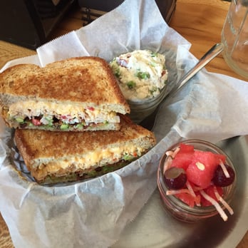 Sweeten Creek Brewing - The big bird with potato salad and watermelon salad. All SO good! - Breweries Near Me - Asheville, North Carolina Sweeten Creek Brewing - The big bird with potato salad and watermelon salad. All SO good! - Breweries Near Me - Asheville, North Carolina
