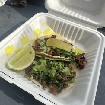Apapacho Taqueria - Pastor (top) y Suadero (bottom) - Mexican Near Me - Washington, DC, District of Columbia