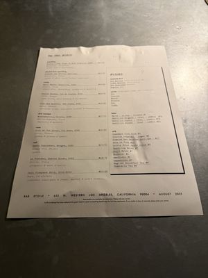 Menu photo 2 Bar Etoile Los Angeles, CA