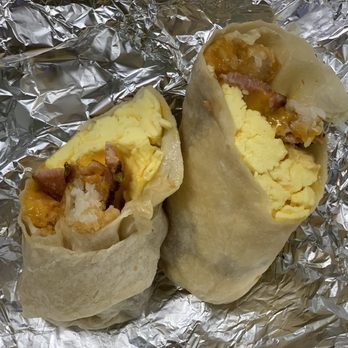The Catering Connection - Breakfast Burrito - $5 - tater tots, ham, egg and cheese - Caterers Near Me - San Carlos, California The Catering Connection - Breakfast Burrito - $5 - tater tots, ham, egg and cheese - Caterers Near Me - San Carlos, California