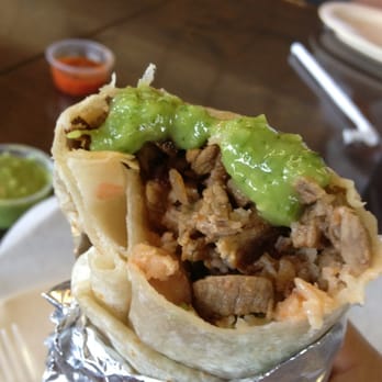 Fiesta Taco - Regular burrito with their green salsa - Tacos Near Me - Pleasanton, California
