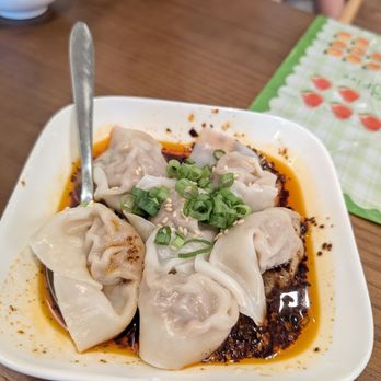 Bloom & Vine - Chili Oil Wontons(6pcs)/(6). Average. Instagram: TianTianEats - Asian Fusion Near Me - Mountain View, California