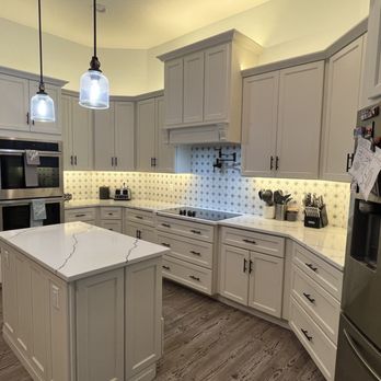 AW Custom Kitchens & Bath - a kitchen with white cabinets - Cabinetry Near Me - Palm Coast, Florida AW Custom Kitchens & Bath - a kitchen with white cabinets - Cabinetry Near Me - Palm Coast, Florida