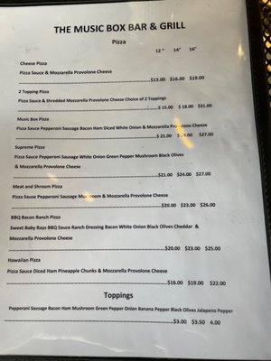 Menu photo 2 The Music Box Bar & Grill Ingalls, IN Menu photo 2 The Music Box Bar & Grill Ingalls, IN
