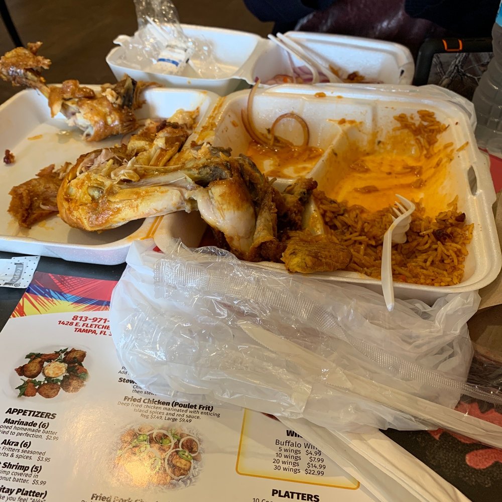 Alez Haitian Cuisine - We tore this meal up almost gone! - Haitian Near Me - Tampa, Florida Alez Haitian Cuisine - We tore this meal up almost gone! - Haitian Near Me - Tampa, Florida