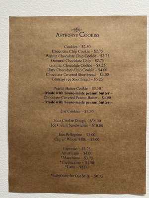 Menu photo 8 Anthony's Cookies San Francisco, CA Menu photo 8 Anthony's Cookies San Francisco, CA