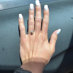 Angel Nails Salon - Amazing job by Nanci!! A dip set with tips added for extra length, just in time for my bridal shower!