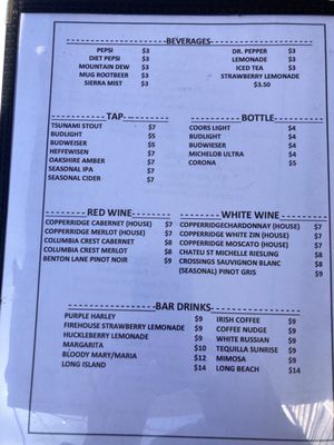 Menu photo 1 The Firehouse Restaurant Florence, OR