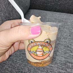 Cookie Butter ice layered in with cookie butter cookie crumbles Cookie Butter ice layered in with cookie butter cookie crumbles