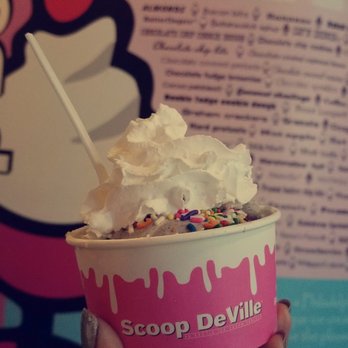 Scoop DeVille - Cookies & cream ice cream with sprinkles, a baked birthday cake cookie topped with whipped cream. - Ice Cream & Frozen Yogurt Near Me - Philadelphia, Pennsylvania