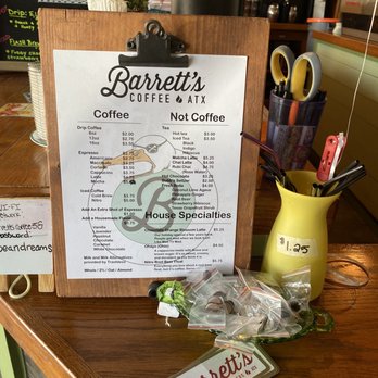 Barrett's Coffee - Menu - Coffee Roasteries Near Me - Austin, Texas