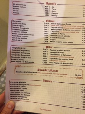 Menu photo 2 La Tavola Calda Paris, 75 Menu photo 2 La Tavola Calda Paris, 75