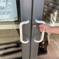 GNC - Locked door.  Something or other 50% off.