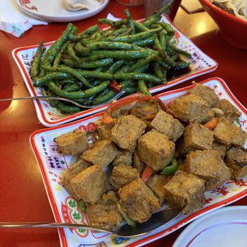 Li‘s Knife Cut Noodle - String beans, salt and pepper tofu - Chinese Near Me - Berkeley, California