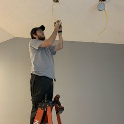Shalkham Electric - Moving chandelier so it site directly over the new kitchen table