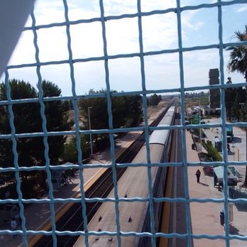 Amtrak Station IRV - On the blue bridge to catch northbound train. - Train Stations Near Me - Irvine, California
