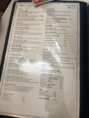 Menu photo 1 Fabrocini's Beverly Glen Los Angeles, CA Menu photo 1 Fabrocini's Beverly Glen Los Angeles, CA