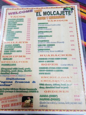 Menu photo 4 Tacos El Molcajete Puerto Peñasco, SON Menu photo 4 Tacos El Molcajete Puerto Peñasco, SON