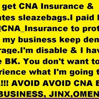 CNA Insurance - Don't waste your money to CNA Insurance and affiliates sleazebag - Insurance Near Me - Chicago, Illinois CNA Insurance - Don't waste your money to CNA Insurance and affiliates sleazebag - Insurance Near Me - Chicago, Illinois
