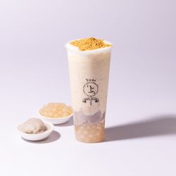 Shang Yu Lin - Peanut Butter & Taro.
Peanut Smoothie, Taro, Signature Tapioca Cube, and Milk Cloud Foam