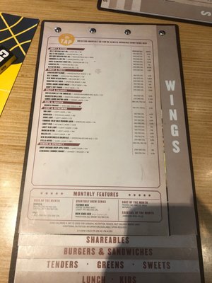 Menu photo 4 Buffalo Wild Wings Royal Oak, MI