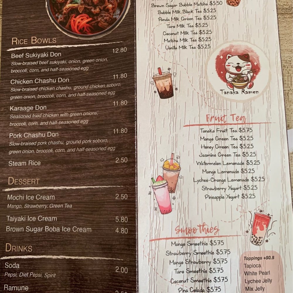 Tanaka Ramen - Menu - Ramen Near Me - Bolingbrook, Illinois Tanaka Ramen - Menu - Ramen Near Me - Bolingbrook, Illinois