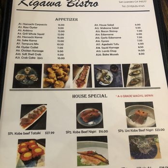 Kigawa Bistro - Menu 6/21/2022 - Sushi Bars Near Me - San Leandro, California Kigawa Bistro - Menu 6/21/2022 - Sushi Bars Near Me - San Leandro, California