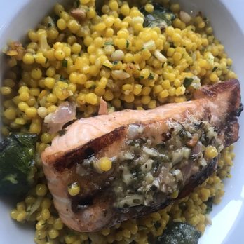 Candor by Giuseppe - Delicious salmon over couscous. - New American Near Me - La Jolla, California