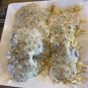 Cafe Republic - This was the biscuits and gravy with hash browns! - Breakfast & Brunch Near Me - Fort Worth, Texas Cafe Republic - This was the biscuits and gravy with hash browns! - Breakfast & Brunch Near Me - Fort Worth, Texas