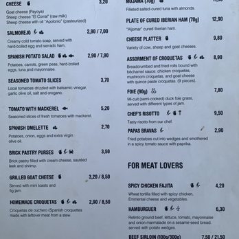 La Comidilla - Menu - Spanish Near Me - Seville, SE