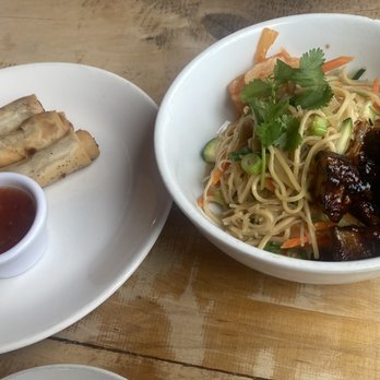 Fat Cats - Beef Lumpia and Pork Belly Pancit - New American Near Me - Cleveland, Ohio