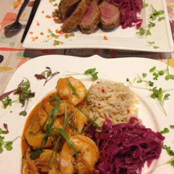 Blu Island Bistro - Tender lamb chops... Shrimp was tasty but a little more heat would kick them up! - New American Near Me - Venice, Florida Blu Island Bistro - Tender lamb chops... Shrimp was tasty but a little more heat would kick them up! - New American Near Me - Venice, Florida