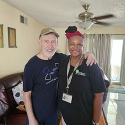 A Place at Home - Inland Empire West - Bo and caretaker Biffy. Card games anyone?