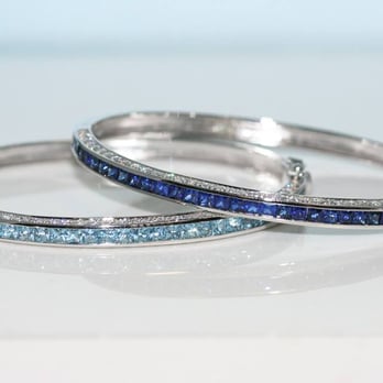Robert Chavira - Aquamarine and sapphire bangle bracelets. - Jewelry Near Me - Los Angeles, California Robert Chavira - Aquamarine and sapphire bangle bracelets. - Jewelry Near Me - Los Angeles, California