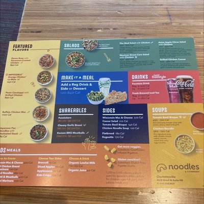 Menu photo 2 Noodles and Company Charlottesville, VA Menu photo 2 Noodles and Company Charlottesville, VA