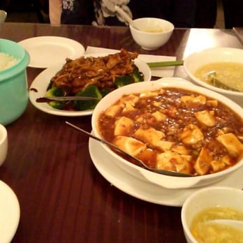 Cafe Orient - Mapo tofu, black pepper chicken and egg drop corn soup (I think? It's been a while so I don't remember..) - Dim Sum Near Me - Ottawa, Ontario