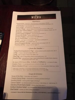 Menu photo 7 Nick's Bar and Grille Philadelphia, PA Menu photo 7 Nick's Bar and Grille Philadelphia, PA