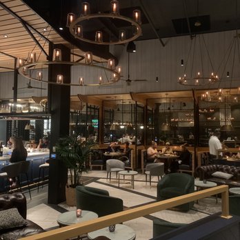 Black Rail Kitchen + Bar - Beautiful moody interior - Mediterranean Near Me - Carlsbad, California