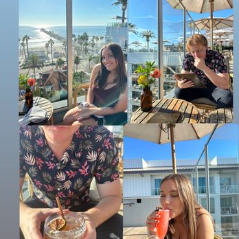 The Rooftop Bar - Bottom left is the mezcal margarita and bottom right is the moonlight drink with gin and Prosecco - Beer Bar Near Me - Oceanside, California The Rooftop Bar - Bottom left is the mezcal margarita and bottom right is the moonlight drink with gin and Prosecco - Beer Bar Near Me - Oceanside, California