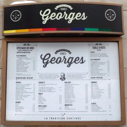 Chez Georges - Menu affiché sur la rue Racine