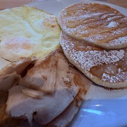 Lemon Ricotta Pancakes, free range eggs, roasted turkey