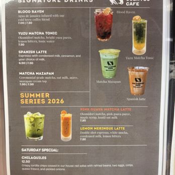 Dos Cuervos cafe - Menu 8/2026 - Coffee & Tea Near Me - Los Angeles, California