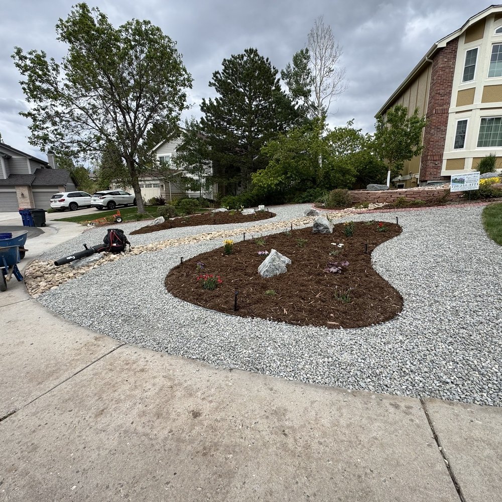 Natural Landscaping and Design - Second berm with large rocks - Landscape Architects or Designers Near Me - Aurora, Colorado Natural Landscaping and Design - Second berm with large rocks - Landscape Architects or Designers Near Me - Aurora, Colorado