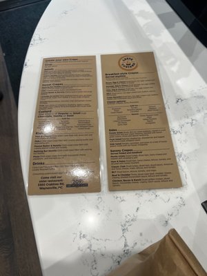 Menu photo 1 Crepe & Custard Lake Junaluska, NC