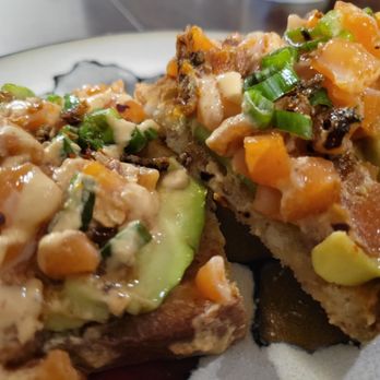 Gratefuel Cafe - Salmon Tartare Toast ... - Yoga Near Me - Fort Lauderdale, Florida